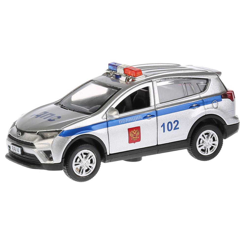 Инерционная машинка – Toyota RAV4 Полиция. Металл, 12 см, свет и звук  